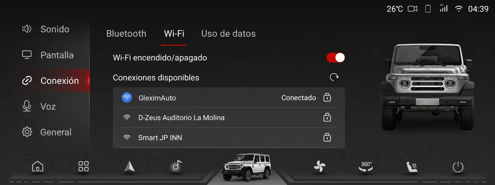 Pantalla en español (caso real)